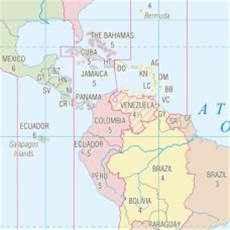 colombia time zone map